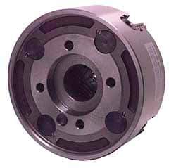 Bison - 4 Jaws, 10" Diam, Independent Manual Lathe Chuck - A2-8 Mount Spindle, Reversible, 1,500 Max RPM, 2.559" Through Hole Diam, Cast Iron - Caliber Tooling