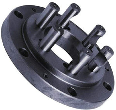 Buck Chuck Company - Adapter Back Plate for 12" Diam Self Centering Lathe Chucks - D1-8 Mount, 4.062" Through Hole Diam, 7-7/8" OD, 1-5/8" Flange Height, Steel - Caliber Tooling