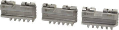 Bison - 5" Max Chuck Diam Compatibility, Steel Tongue & Groove Hard Lathe Master Jaws - 1/2" Groove Width, 0.7874" Wide x 2-1/8" Long - Caliber Tooling