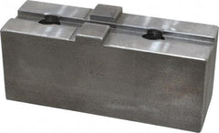 H & R Manufacturing - 15" Chuck Capacity, Tongue & Groove Attachment, Square Soft Lathe Chuck Jaw - Steel, 3" Btw Mount Hole Ctrs, 5-5/8" Long x 2" Wide x 2-5/16" High, 1/2" Groove - Caliber Tooling