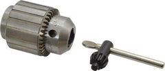 Jacobs - JT3, 3 to 15.88mm Capacity, Tapered Mount Drill Chuck - Keyed, 58.17mm Sleeve Diam, 79.25mm Open Length - Exact Industrial Supply