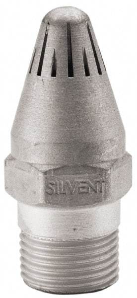 Silvent - Blow Gun High Force Nozzle - 3/8 MPT, 1.81" Hose Length, Aluminum, 145 psi, 238°F - Caliber Tooling