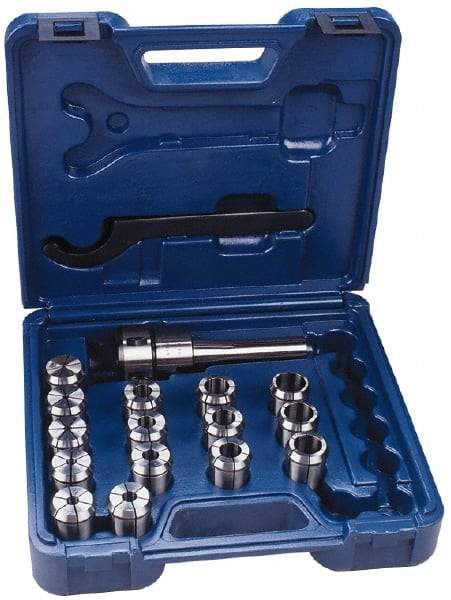 Interstate - 3MT Taper Shank, Full Grip Collet Chuck Set - Exact Industrial Supply