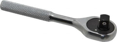 Proto - 3/8" Drive Pear Head Ratchet - Chrome Finish, 5" OAL, 24 Gear Teeth, Miniature/Stubby Head - Caliber Tooling