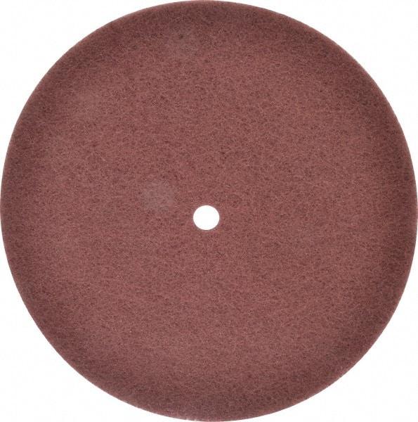 3M - 12" Very Fine Grade Aluminum Oxide Deburring Disc - 3/4" Center Hole, Arbor Connection, Maroon, 1,900 Max RPM - Caliber Tooling