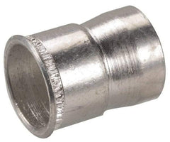 Made in USA - M6x1.00 Metric Coarse, Cadmium-Plated, Steel Knurled Rivet Nut Inserts - 0.76mm to 2.29mm Grip, 9.53mm Drill Size, 10.16mm Body Diam - Caliber Tooling