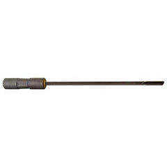 Made in USA - Letter W, 18" Flute Length, 19" Depth of Cut, Carbide-Tipped Shank, Single Flute Gun Drill - Caliber Tooling