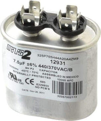 Value Collection - 7-1/2 Microfarad Motor Capacitor - 440 Volts, 2-5/8" High - Caliber Tooling