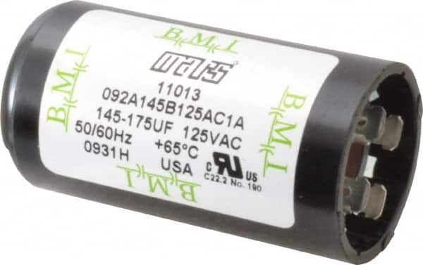 Value Collection - 145-175 Microfarad Motor Capacitor - 110/125 Volts - Caliber Tooling