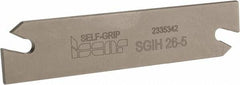 Iscar - 1.0236" Blade Height, 0.1575" Blade Width, 4.3307" OAL, Right Hand Cut, Double End Indexable Cut-Off Blade - SGIH Blade, Self Grip Series - Caliber Tooling