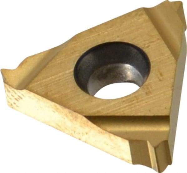 Hertel - 11IR Internal Right Hand ISO Laydown Threading Insert - Grade HG330TR, TiN Coated Carbide, 1/4" Inscribed Circle - Caliber Tooling