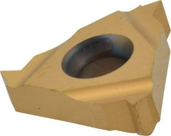 Carmex - 16ER External Right Hand 14 NPT Laydown Threading Insert - Grade MXC, TiN Coated Carbide - Caliber Tooling