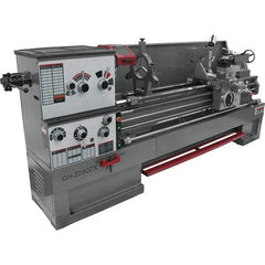 Jet - 22" Swing, 80" Between Centers, 230/460 Volt, Triple Phase Engine Lathe - 7MT Taper, 10 hp, 25 to 1,800 RPM, 3-1/8" Bore Diam, 40" Deep x 48-7/8" High x 136-1/8" Long - Caliber Tooling