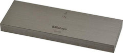 Mitutoyo - 4" Rectangular Steel Gage Block - Accuracy Grade 0, Includes Certificate of Inspection - Caliber Tooling