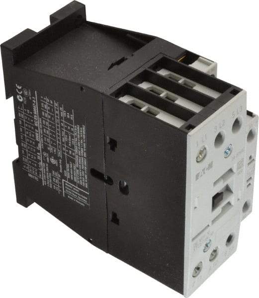 Eaton Cutler-Hammer - 3 Pole, 24 to 27 Coil VDC, 40 Amp, Nonreversible Open Enclosure IEC Contactor - 1 Phase hp: 2 at 115 V, 2 at 200 V, 3 at 230 V, 3 Phase hp: 10 at 460 V, 15 at 575 V, 5 at 200 V, 5 at 230 V, 18 Amp Inductive Load Rating Listed - Caliber Tooling