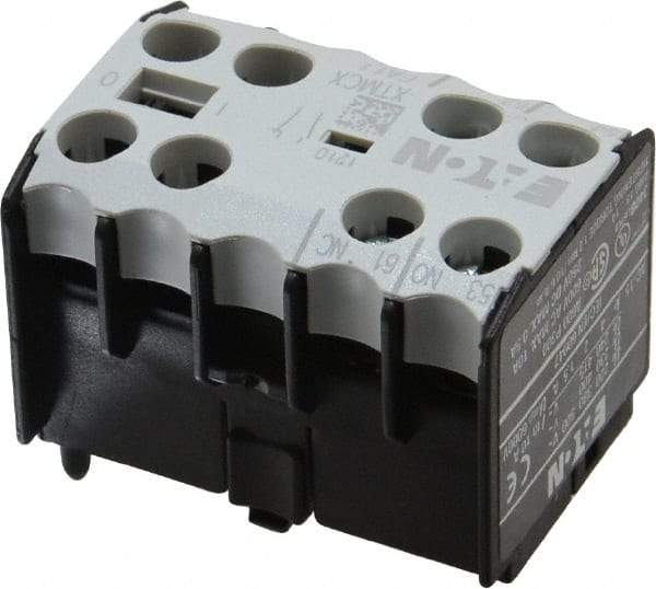 Eaton Cutler-Hammer - 6 to 9 Amp, Contactor Front Mount Auxiliary Contact - For Use with Miniature Contactor and XTRM Miniature Control Relay - Caliber Tooling