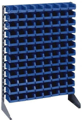 Quantum Storage - 192 Bin Rail Unit with Bins - 36 Inch Overall Width x 25 Inch Overall Depth x 53 Inch Overall Height, Blue Polypropylene / Polyethylene Bins - Caliber Tooling