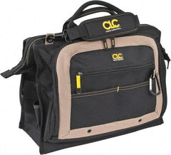 CLC - 58 Pocket Tan & Black Polyester Tool Bag - 18" Wide x 7" Deep x 14" High - Caliber Tooling