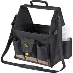 CLC - 20 Pocket Black Polyester Tool Tote - 12" Wide x 8-1/2" Deep x 14" High - Caliber Tooling