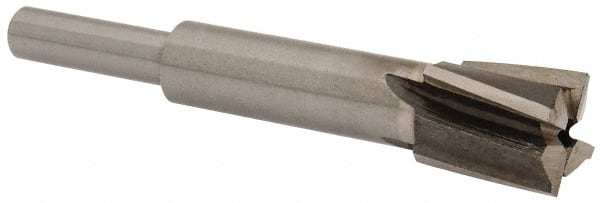 Value Collection - 17/32" Diam, 1/4" Shank, Diam, 4 Flutes, Straight Shank, Interchangeable Pilot Counterbore - Caliber Tooling