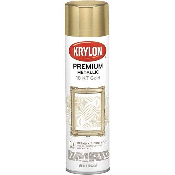 Krylon - Gold, Gloss, Metallic Spray Paint - 8 oz Container - Caliber Tooling