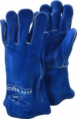 MCR Safety - Size XL Cotton/Foam Lined Cowhide Welding Glove - 13" OAL, Wing Thumb, Thumb Strap, For General Welding - Caliber Tooling