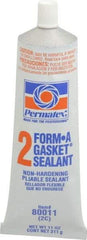 Permatex - 11 oz Tube Black Rosin Gasket Sealant - -65 to 400°F Operating Temp, 24 hr Full Cure Time - Caliber Tooling