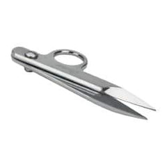 Clauss - 1-1/4" Length of Cut, Straight Pattern Nipper Snip - 4-1/4" OAL, Double Plated Chrome Over Nickel Handle - Caliber Tooling