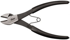 Clauss - 7" OAL, Wire Cutter - 7/8" Jaw Length x 1-1/8" Jaw Width, Standard Head, Vinyl Coated Handle - Caliber Tooling