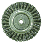 6" Diameter - 5/8-11" Arbor Hole - Stringer Bead Twist Steel Wire Straight Wheel - Caliber Tooling