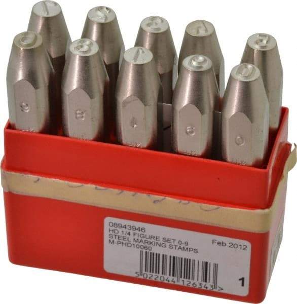 Pryor - 10 Piece, 1/4" Character Steel Stamp Set - Figures, Heavy Duty - Caliber Tooling