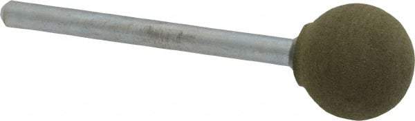 Cratex - 1/2" Max Diam x 1/2" Thick, Shape Code B121, Rubberized Point - Fine Grade, Aluminum Oxide, Mounted - Caliber Tooling
