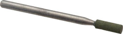 Cratex - 1/8" Max Diam x 3/8" Thick, Shape Code W145, Rubberized Point - Fine Grade, Aluminum Oxide - Caliber Tooling