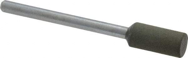 Cratex - 1/4" Max Diam x 1/2" Thick, Shape Code W163, Rubberized Point - Fine Grade, Aluminum Oxide, Mounted - Caliber Tooling