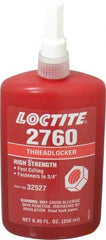 Loctite - 250 mL Bottle, Red, High Strength Liquid Threadlocker - Series 2760, 24 hr Full Cure Time, Hand Tool, Heat Removal - Caliber Tooling
