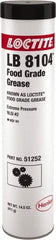 Loctite - 14.5 oz Cartridge Aluminum Complex Extreme Pressure Grease - White, Food Grade & Extreme Pressure, 450°F Max Temp, - Caliber Tooling