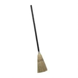 Rubbermaid - 38" OAL Corn Bristle Broom - 36" Long Wood Handle, 8" Bristle Length, 8" Wide - Caliber Tooling