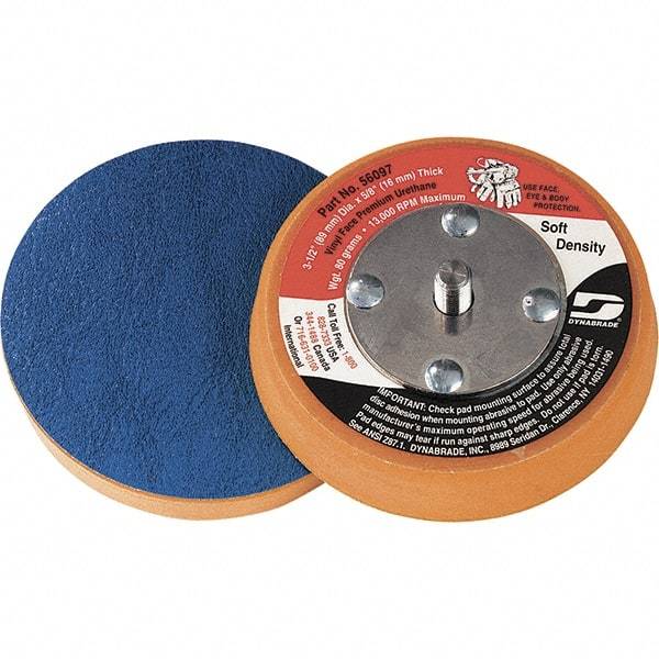 Dynabrade - 3" Diam Disc Backing Nonvacuum Replacement Pad - Soft Density, 13,000 RPM - Caliber Tooling