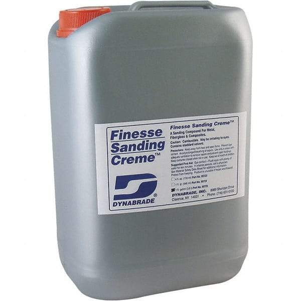 Dynabrade - 1 Gal Sanding Creme Compound - Compound Grade Fine, White, For High Glossing, Use on Composites, Fiberglass & Metal - Caliber Tooling