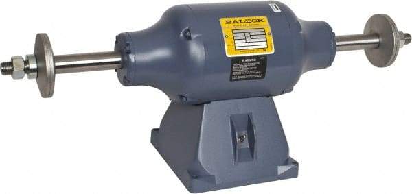 Baldor - 10" Wheel Diam x 1-1/4" Wheel Width, 1 hp Buffer - 7/8" Arbor Hole Diam, 1 Phase, 1,800 Max RPM, 115/230 Volts - Caliber Tooling