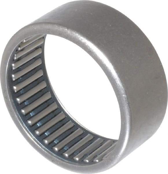 IKO - 1.575" Bore Diam, 5,700 Lb. Dynamic Capacity, 40 x 47 x 20mm, Caged, Open End, Shell Needle Roller Bearing - 1.85" Outside Diam, 0.787" Wide - Caliber Tooling