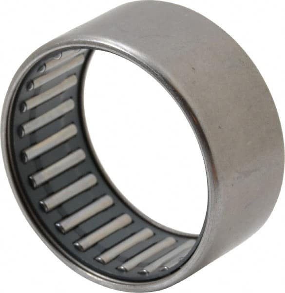 IKO - 1-3/8" Bore Diam, 4,800 Lb. Dynamic Capacity, 1-3/8 x 1-5/8 x 3/4", Caged, Open End, Shell Needle Roller Bearing - 1-5/8" Outside Diam, 3/4" Wide - Caliber Tooling