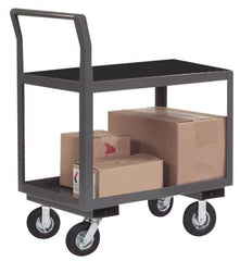 Durham - 1,200 Lb Capacity, 24-1/4" Wide x 39" Long x 41" High Instrument Cart - 2 Shelf, Steel, Full Pneumatic Casters - Caliber Tooling