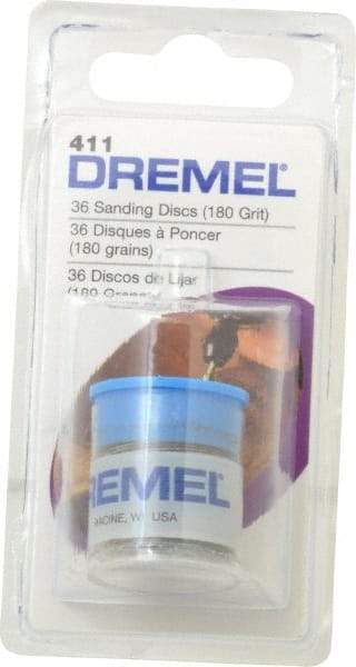 Dremel - 3/4" Diam 180 Grit Fiber Disc - Very Fine Grade, Aluminum Oxide - Caliber Tooling