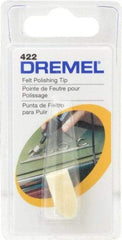 Dremel - 3/8" Diam Cone Shaped Goblet Buff - Cotton Muslin Polishing Tip - Caliber Tooling