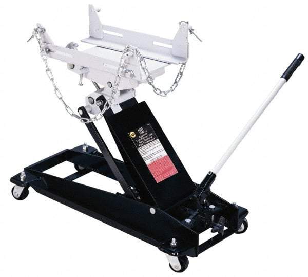 Omega Lift Equipment - 1,100 Lb Capacity Transmission Jack - 8-1/2 to 24-3/4" High, 15" Chassis Width x 31-1/8" Chassis Length - Caliber Tooling