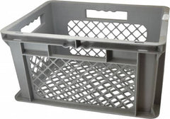 SSI Schaefer - 0.7 Cu Ft, 33 Lb Load Capacity Gray Polypropylene Tote Container - Stacking, 15.8" Long x 11.9" Wide x 8.7" High - Caliber Tooling