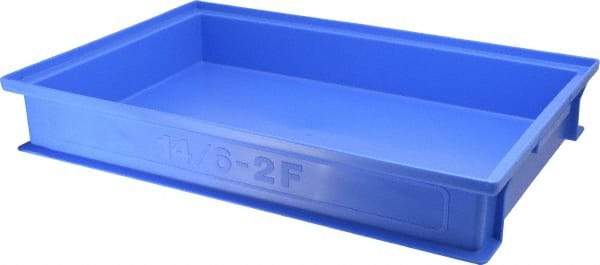 SSI Schaefer - 0.28 Cu Ft, 22 Lb Load Capacity Blue Polyethylene & Conductive PP Tote Container - Stacking, 18.4" Long x 12-1/2" Wide x 2.9" High - Caliber Tooling