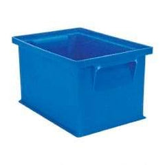 SSI Schaefer - 0.09 Cu Ft, 17 Lb Load Capacity Blue Polyethylene & Conductive PP Tote Container - Stacking, 8.3" Long x 6" Wide x 4.8" High - Caliber Tooling