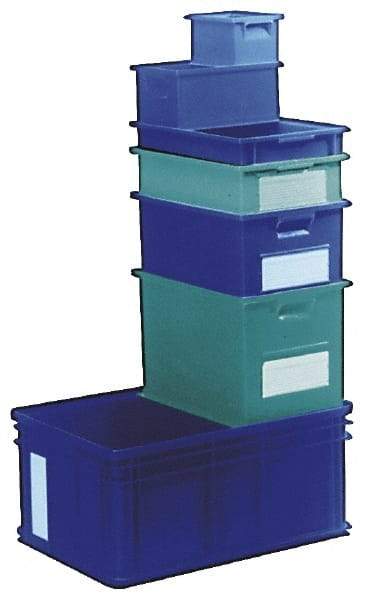 SSI Schaefer - 0.74 Cu Ft, 33 Lb Load Capacity Green Polyethylene & Conductive PP Tote Container - Stacking, 18.4" Long x 12-1/2" Wide x 7.9" High - Caliber Tooling